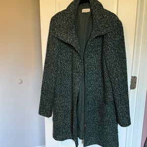 LOFT Green and White Tweed Jacket